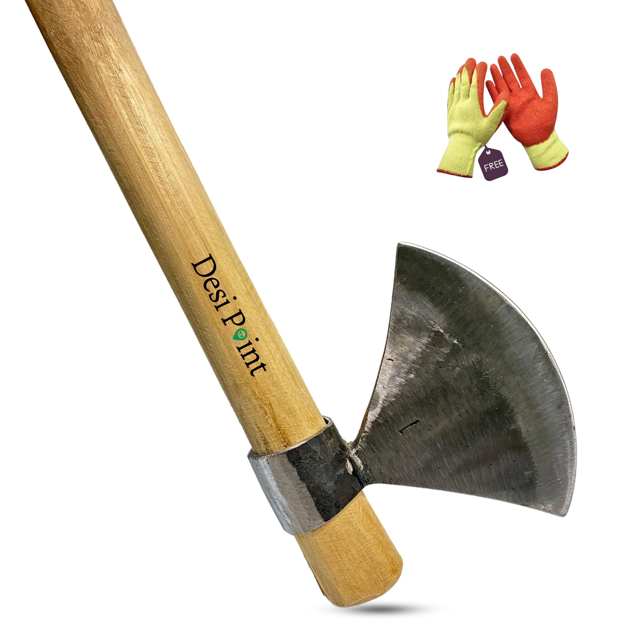 Dhangar-Style Gardening Axe (Kulhadi) - With Bamboo Handle